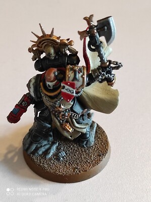 Warhammer 40k Black Templar Marschall Painted/ Bemalt