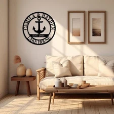 Custom Name Sign Personalized Metal Wall Decor MultiColor and Size