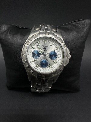 Vintage Fossil Fossil Bq 9184 Fossil Men's Watch BQ9184 Silver