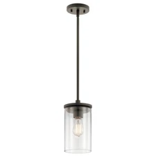 Kichler Crosby Mini Pendant 1Lt, Olde Bronze, Clear - 43996OZ