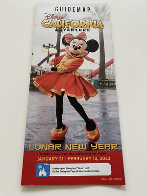 Disney California Adventure Guide Map - Lunar New Year 2022