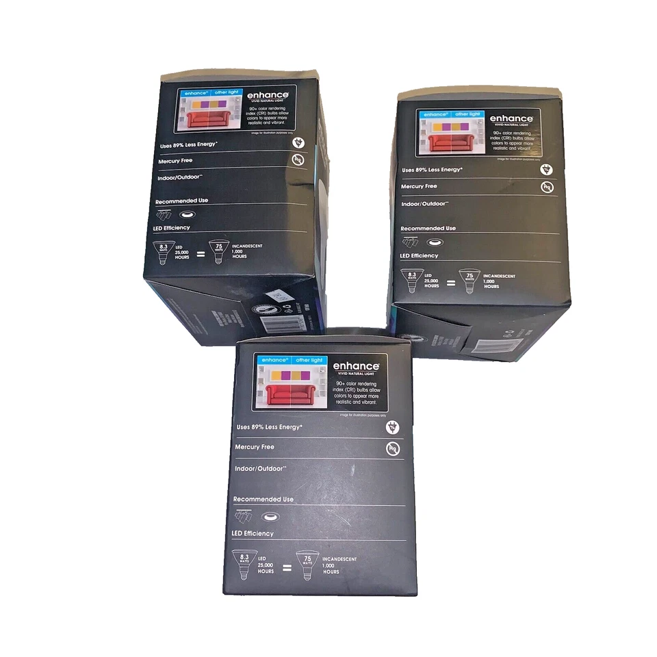 Feit Electric 75W LED replacement Bulbs  2 pack - set of 3 - Image 3 of 4