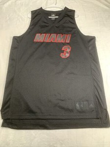 Dwyane Wade Heat Jersey Black On Red Adidas Men’s XL