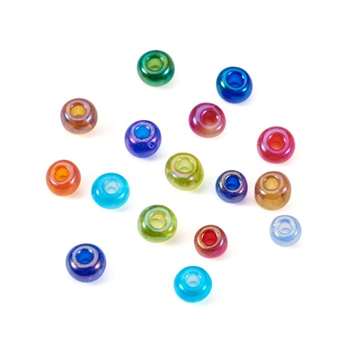 10000pcs/450g Transparent Glass Tiny Beads Round Rainbow Loose Beads Craft 3mm - Bild 2 von 6