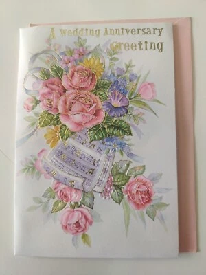 MAINZER Pop-Up Happy Anniversary Greeting Card with Envelope - Flowers