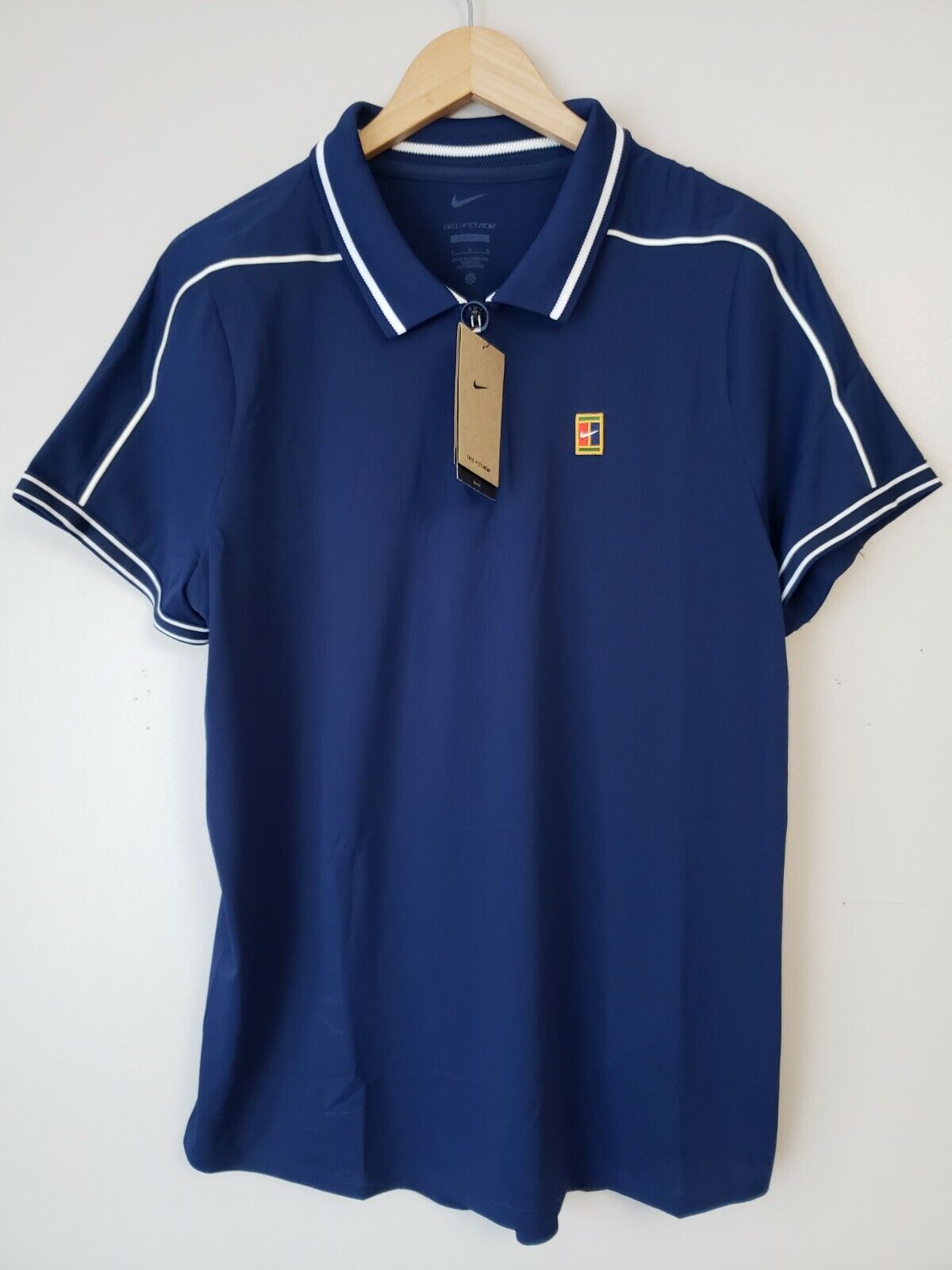 Nike Court Dri-FIT ADV Slam Mens Tennis Polo Shirt Medium Blue DA4325-429