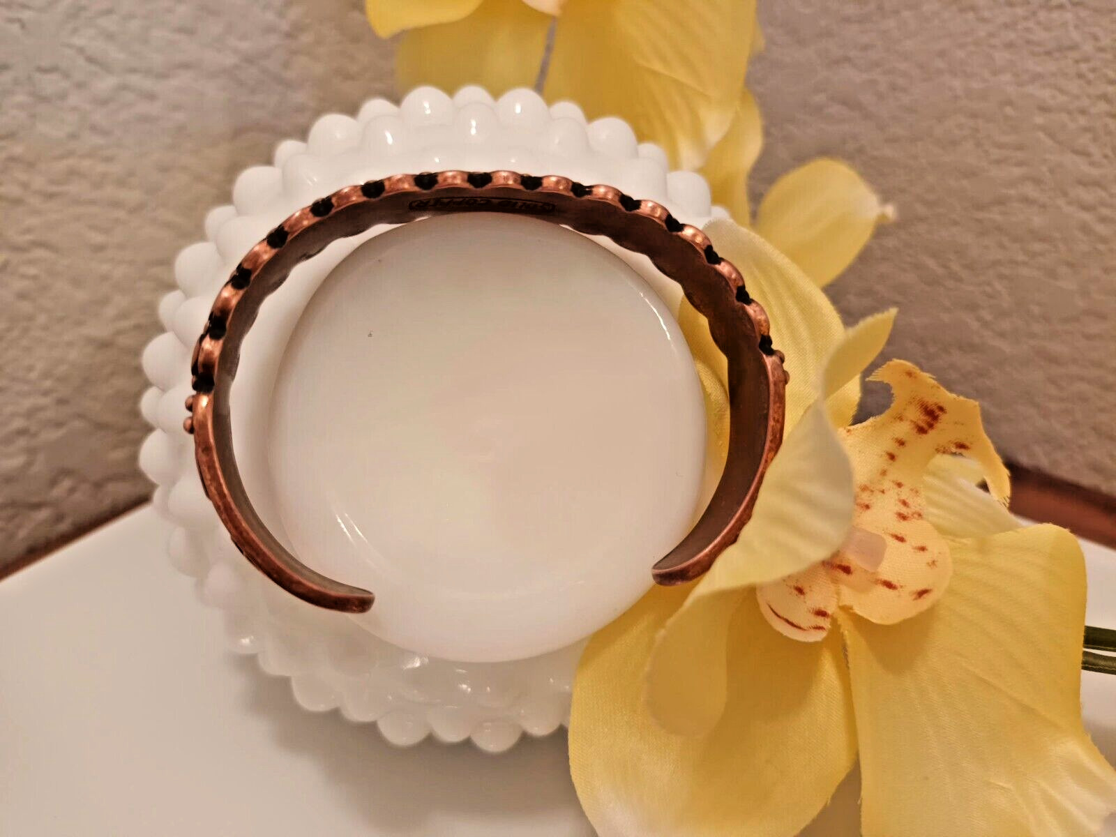 Vintage Solid Copper Elegant Stunning Flowers Pat… - image 11