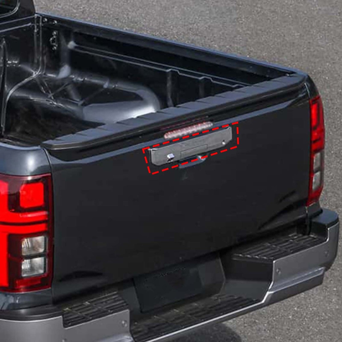 ABS Glossy Black Tail Gate Handle Frame Trim Cover For Mitsubishi