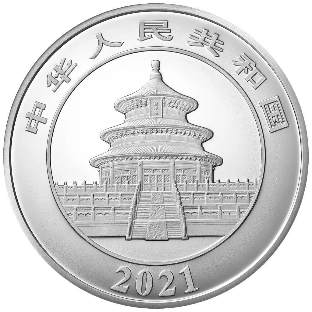 Silbermünze 1kg China Panda 2021 - im Etui - PP