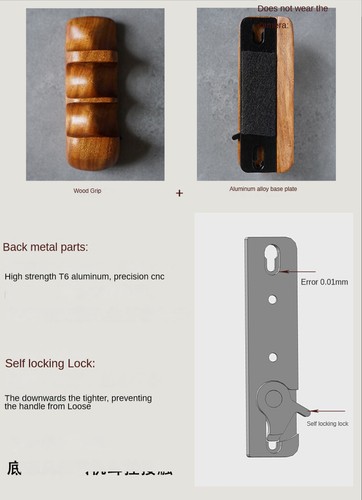 Wood Hand Grip For Pentax 67 6X7 6*7 Camera Right Handle Holder with Metal Part - Picture 17 of 20