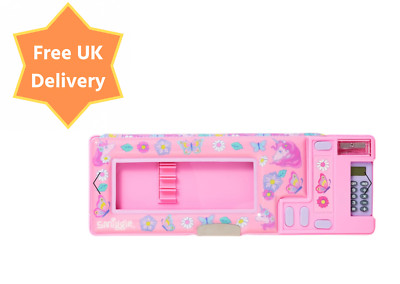 Smiggle Hey There Pop Out Federmäppchen mit Taschenrechner Pink