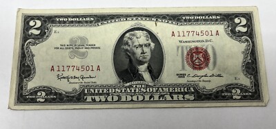 1963 $2 Red Seal Note Lot-3 Bills W/Consecutive Serial #'s | eBay