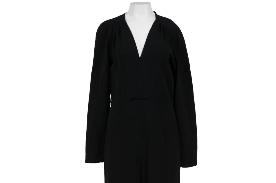 Женский комбинезон Stella McCartney с V-образным вырезом размер 46 черный эластичный из вискозы - Изображение 3 из 4