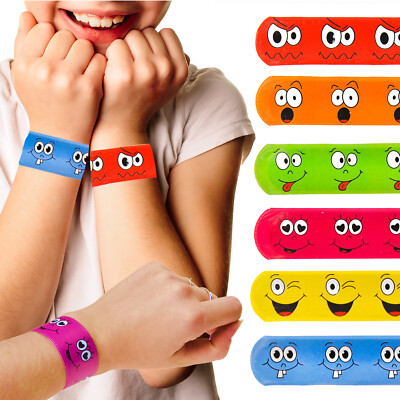 12 KLATSCHARMBÄNDER LACHGESICHTER - Kindergeburtstag Kinder Armband Mitgebsel