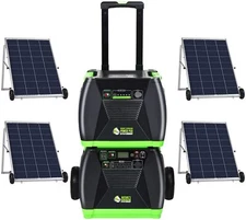 3600 Watt Solar-Powered Portable Generator + 4pcs 100 Watt Solar Panels
