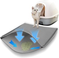 Katzenklo Matte Groß XXL 75X55 Cm Doppelschicht Waben EVA