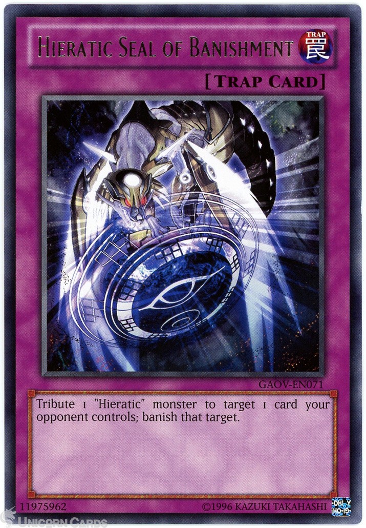 GAOV-EN071 Hieratic Seal of Banishment Rare UNL Edition Mint YuGiOh Card