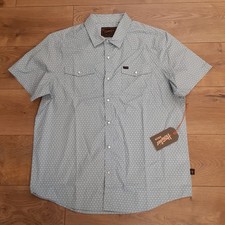 Howler Bros H Bar B Shirt Mens 2XL Pearl Snap Lockhart Floral Blue New