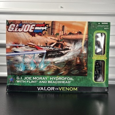 Gi Joe 2005 Moray Hydrofoil Valor Vs Venom w Beachhead Flint New Dented Open Box