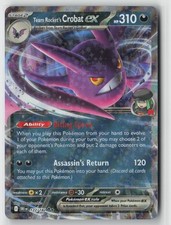 Team Rocket's Crobat ex 122/182 Double Rare Destined Rivals Pokemon Holo NM
