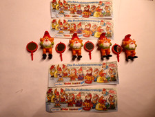 4 St. Original Ü-Ei  Badezimmer Zwerge Morgenmuffel mit Spiegel u. BPZ. 