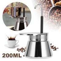 Espressokocher 200Ml 4 Tassen Kaffeekocher Kaffeebereiter Espressokanne Tragbare