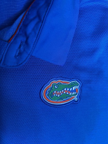 Men's Nike Dri Fit S/S Polo Golf Shirt Medium M - Florida Gators - Blue - Poly - Picture 4 of 6