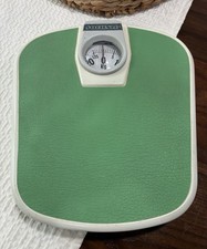 Vintage 1970 s Soehnle Green White Bathroom Scale - Germany