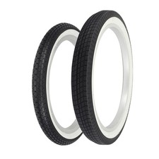 Schwinn Style Whitewall 16 X 1.75 Brick S2 Tire W 20 X 2.125 S2 Wide Slick Tire