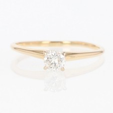 .54ct Round Diamond Solitaire Prong-Set Engagement Ring 14k Yellow Gold Size 10