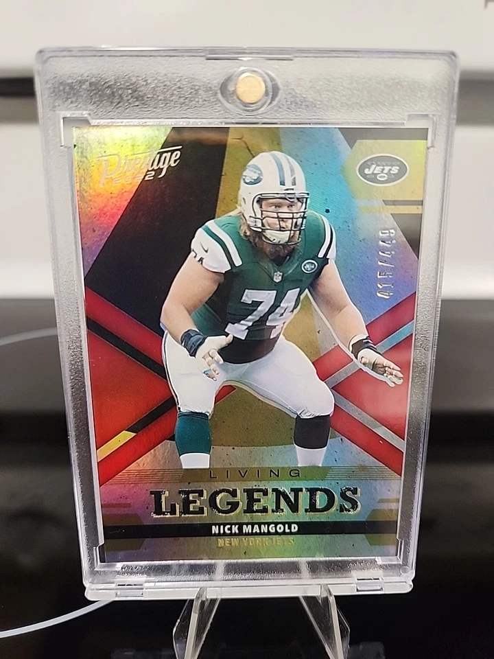 2022 Panini Prestige Living Legends Nick Mangold #LL-17 Xtra Points Red-415/449 - Image 3 of 4