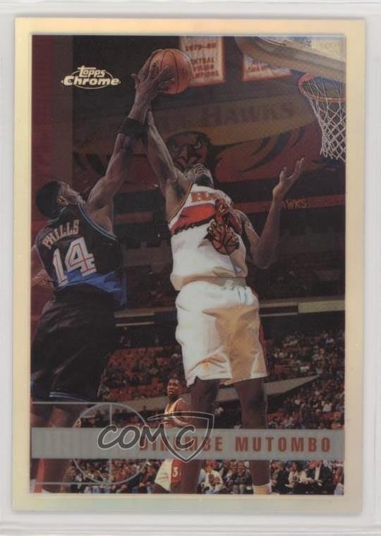 1997-98 Topps Chrome Refractor Dikembe Mutombo #63 HOF 0b03