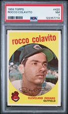 1959 TOPPS #420 ROCCO COLAVITO PSA 7