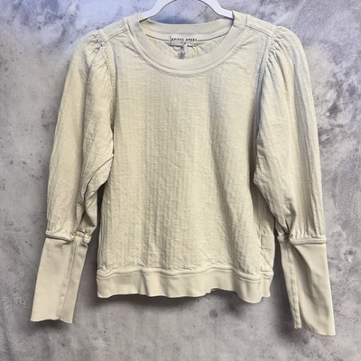 Apiece Apart Sweatshirt Women s Size Small Off White Color Puff Sleeve