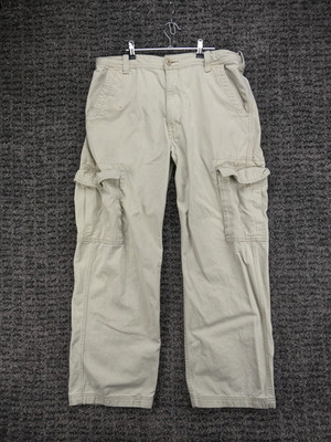 Vintage Levis Cargo Pants Mens 36x32 Actual 36x30 Cream Khaki Outdoor Skater Y2K