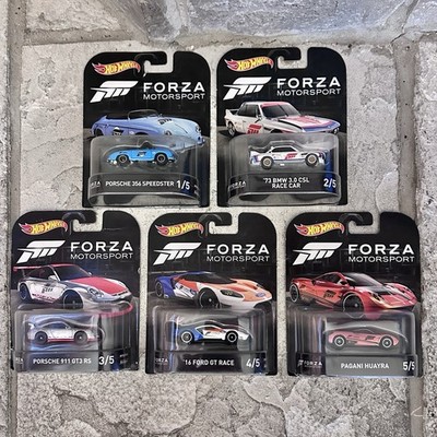 Lot 5 Set Hot Wheels Forza Motorsport Porsche 911/356 Ford GT BWM Race Car DMC55