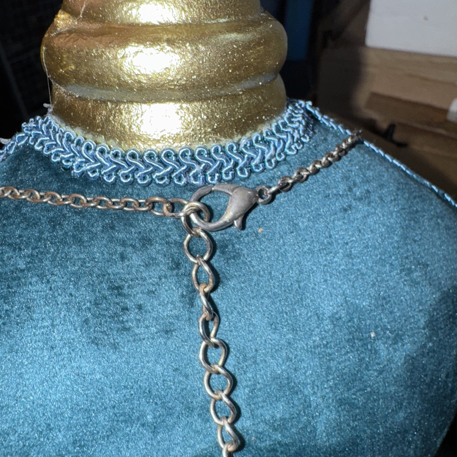 Structured Discs Statement Pewter Necklace - image 4