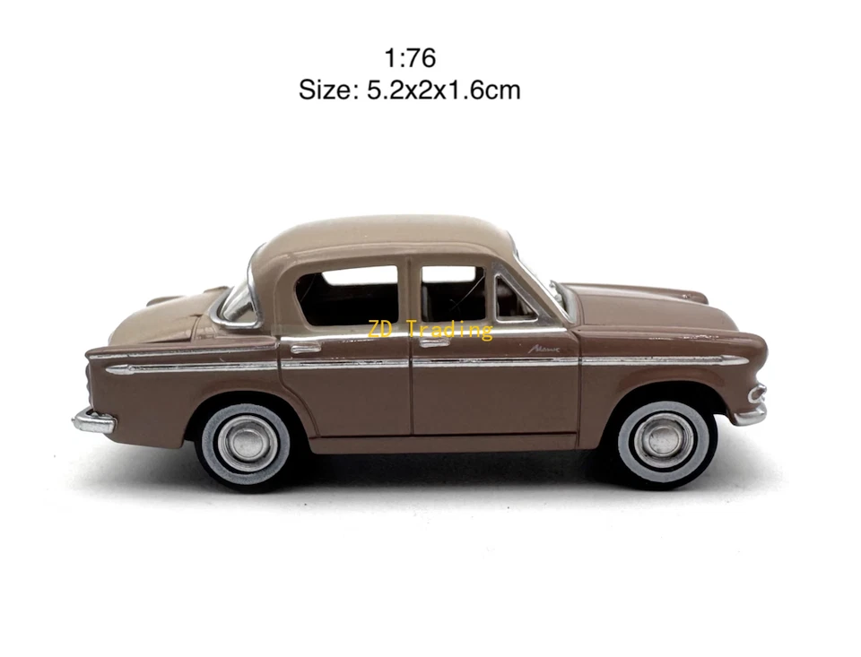ZD 1:76 Brown 1956 Hillman Minx Sedan Classic Sports Model Diecast Metal Car BN - Image 3 of 4