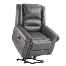 Velvet Futon Grey Sofa Bed Recliner Sleeper w/ 2 Cup Holders Removable Armrests