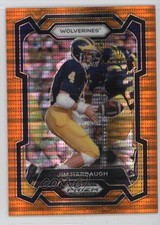 2024 Panini Prizm Draft Picks Orange Pulsar Prizm 26/49 Jim Harbaugh #50 6q5
