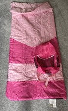 Asda Pink Child&rsquo;s Sleeping Bag and Matching Back Sack. Used Very Good. VGC