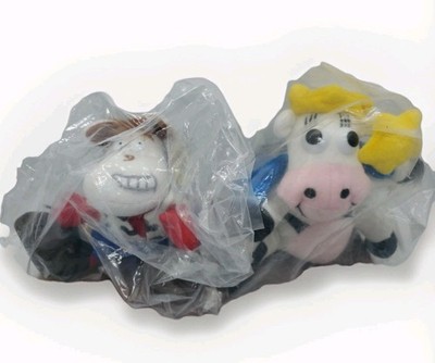 SARGENTO Cow lot of 2 Plush MooTown Mo, Kraft Singles Dairy Fairy