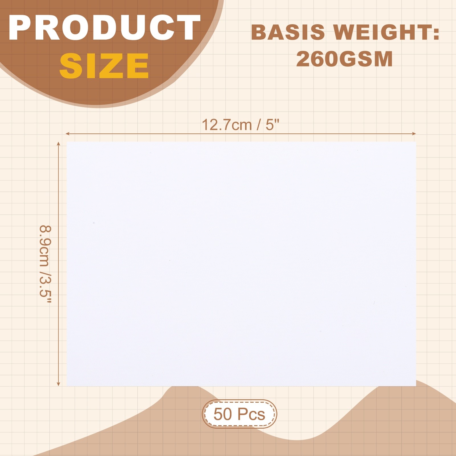 5"x3.5" RC Satin Photo Paper, 50 Sheets Inkjet Photo Paper 260GSM Resin Coated