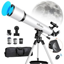 Telescope 80mm Aperture 800mm -Magnification 24-240X, Astronomical Carrying Bag