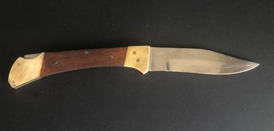 #ad Duracraft Stainless Knife Vintage W Brown Leather Sheath PK 500 $23.99