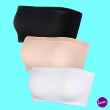 HESTYA Women's Strapless Bandeau Bralette, Multi, UK XL/XXL | EU 46/48