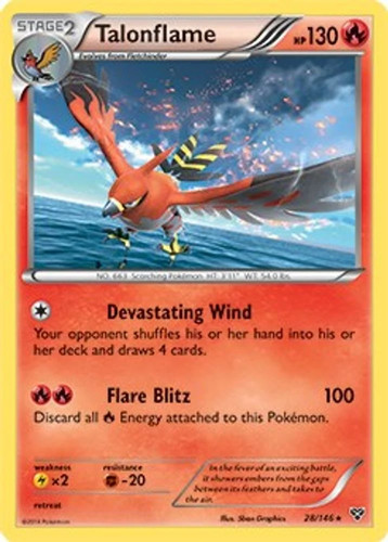 Talonflame (28/146) (Cosmos Holo) (Blister Exclusive) [XY: Base Set] Moderately