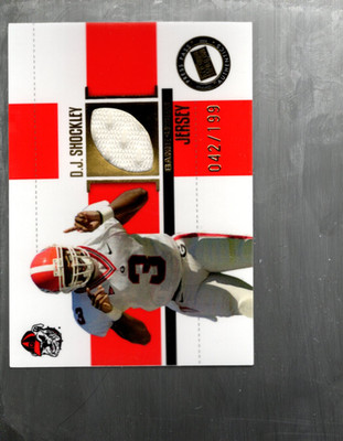 B3936- 2006 Press Pass SE Spiel Gebraucht Trikots Gold # Jcds D.J Shockley / 250