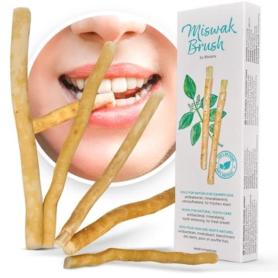 BLISSANY Miswak 1er Pack (5 Stück) Natürlich weiße Zähne und ein frischer Atem