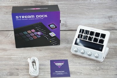 VSDINSIDE Streaming Dock, Macro Pad, Streaming Deck- VSD N4 Pro -White